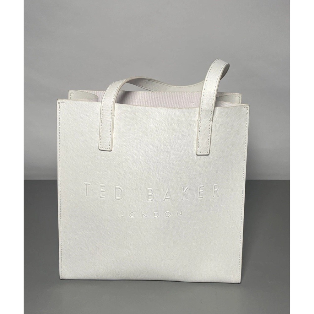 Ted Baker London Soocon Icon Tote White Embossed Logo Bag